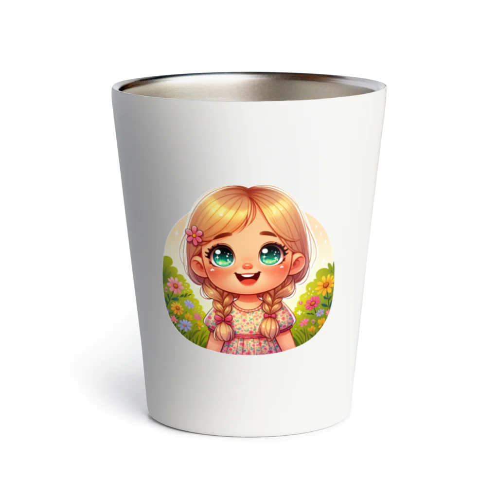 yielanggo007の輝く瞳女の子 Thermo Tumbler