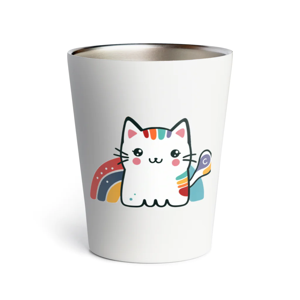 yielanggo007の虹のねこ Thermo Tumbler