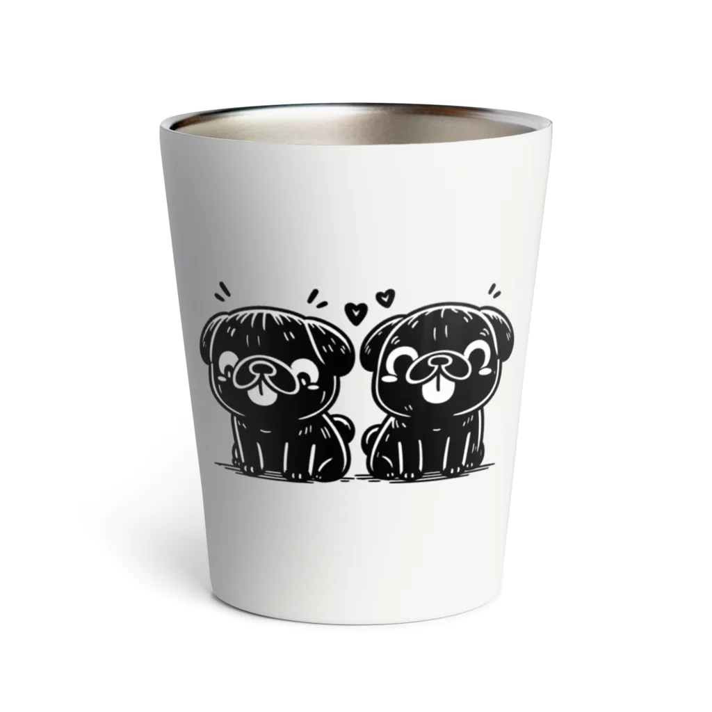 ブヒーズのtwin pug Thermo Tumbler