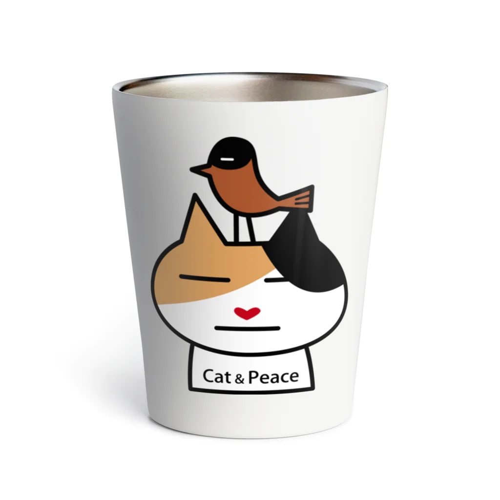 B-catのcat & peace「平穏無事な日々を送る猫」 Thermo Tumbler