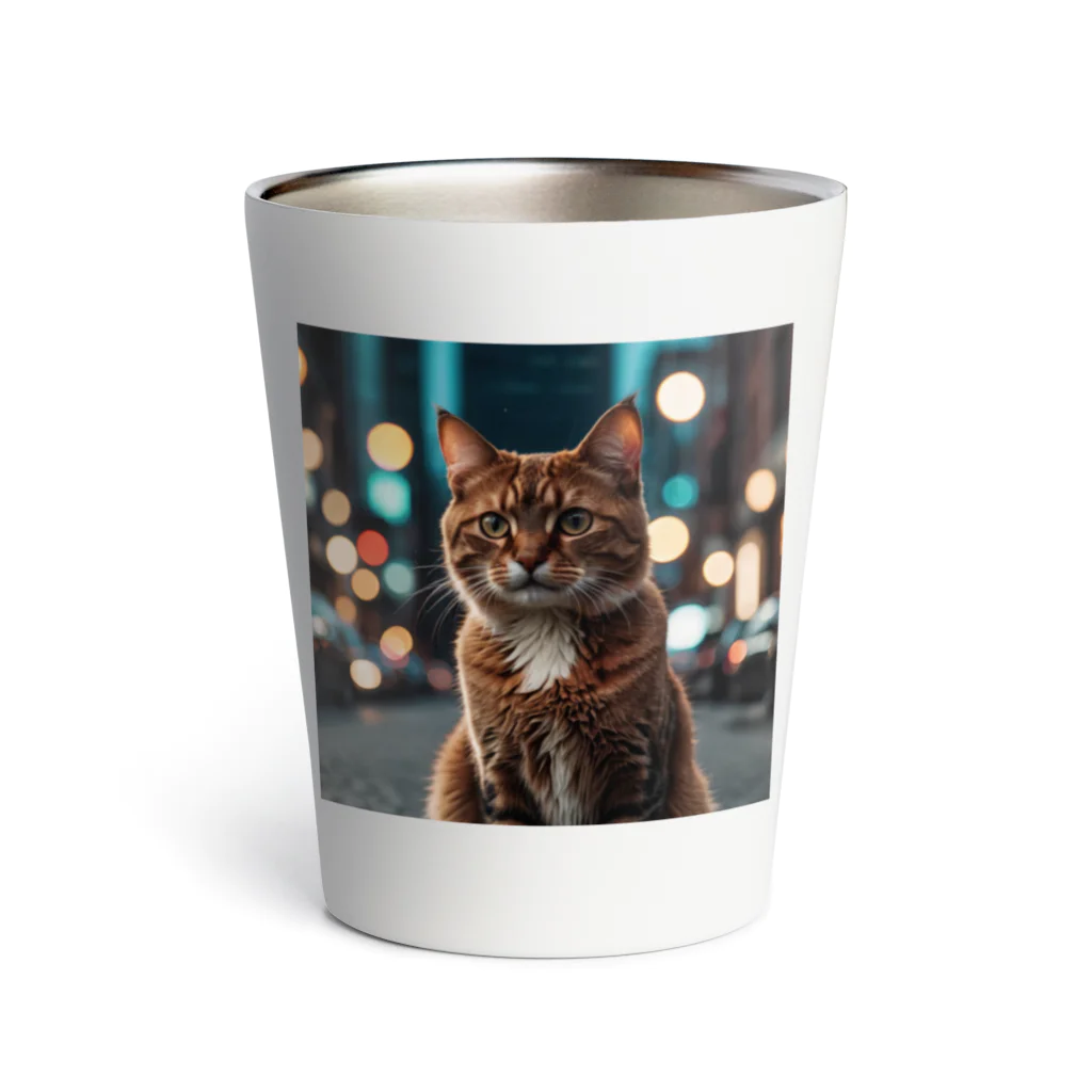 AI Design Labの勇敢な猫 Thermo Tumbler