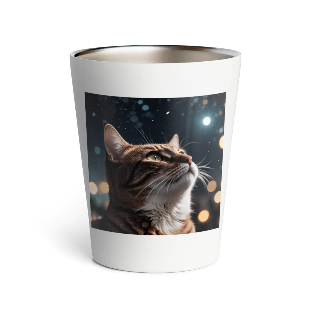 AI Design Labの星を見る猫 Thermo Tumbler