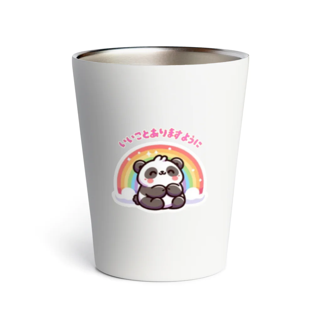 masakichi0027の虹色パンダ Thermo Tumbler