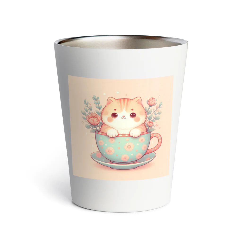 leo_leonのキュートな猫 Thermo Tumbler