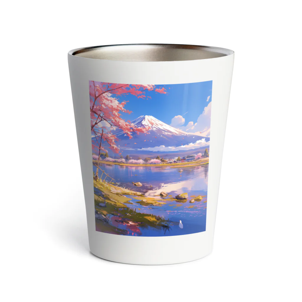 AQUAMETAVERSEの富士山とさくら Thermo Tumbler