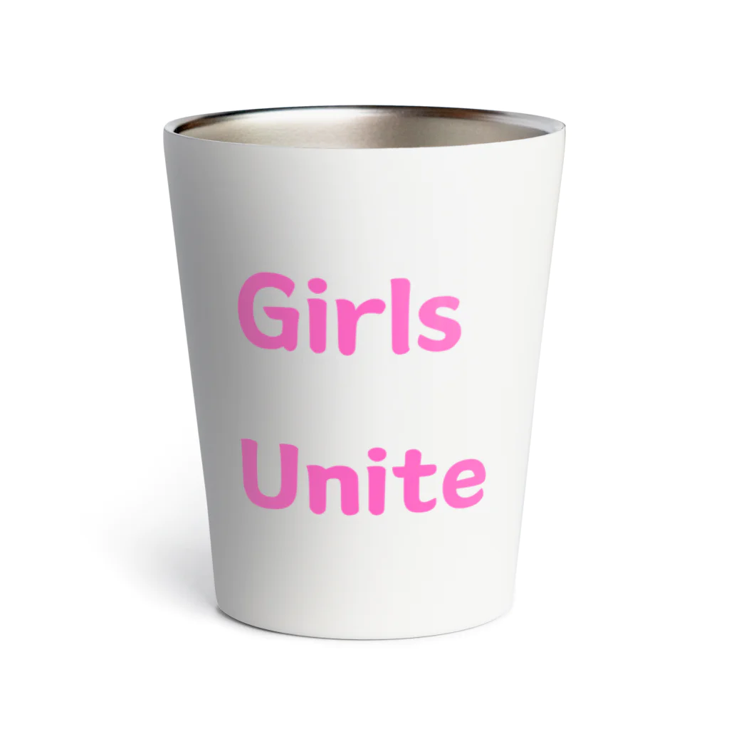 あい・まい・みぃのGirls Unite-女性たちが団結して力を合わせる言葉 Thermo Tumbler