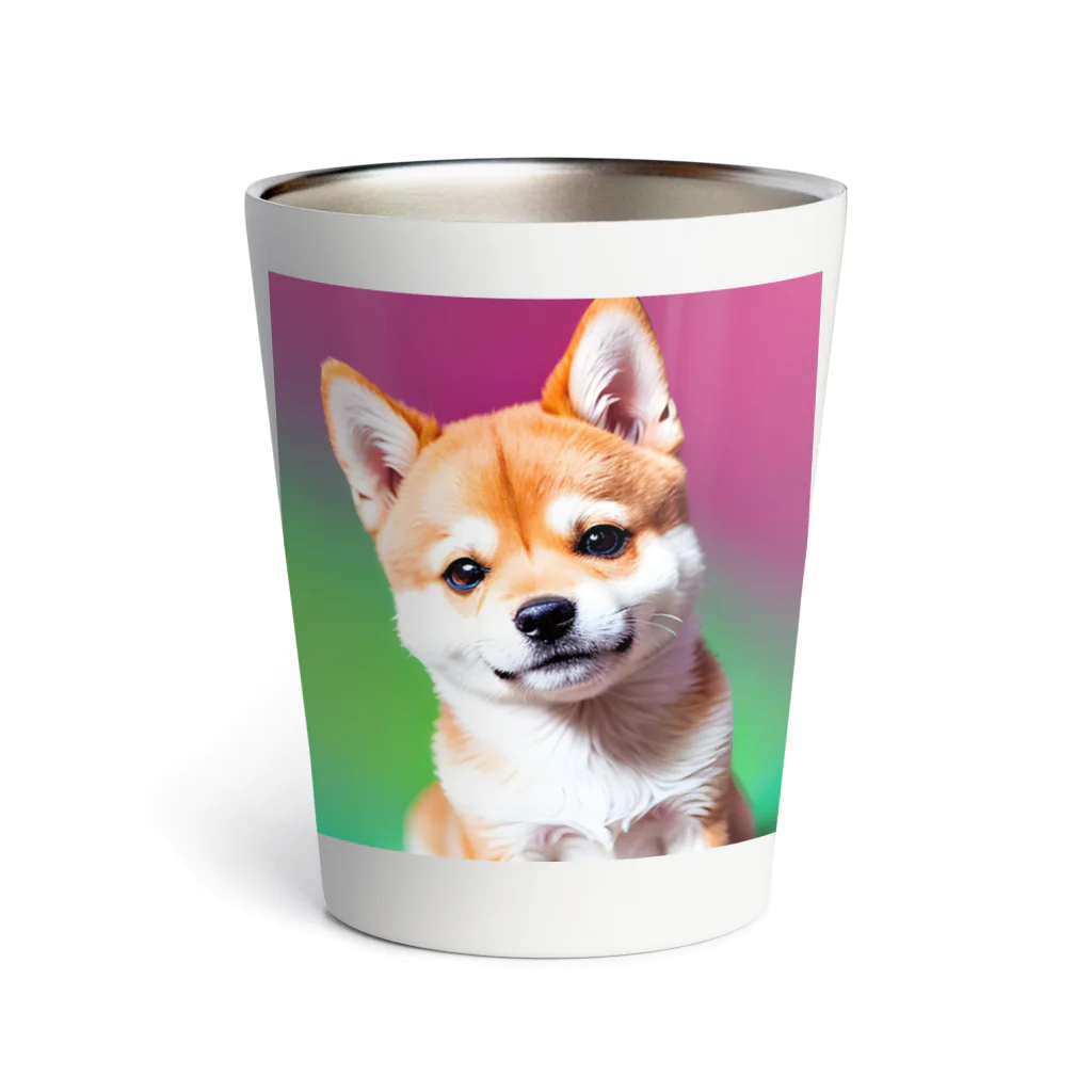 柴犬しばわんこhana873のキュルルン顔の柴犬さん Thermo Tumbler