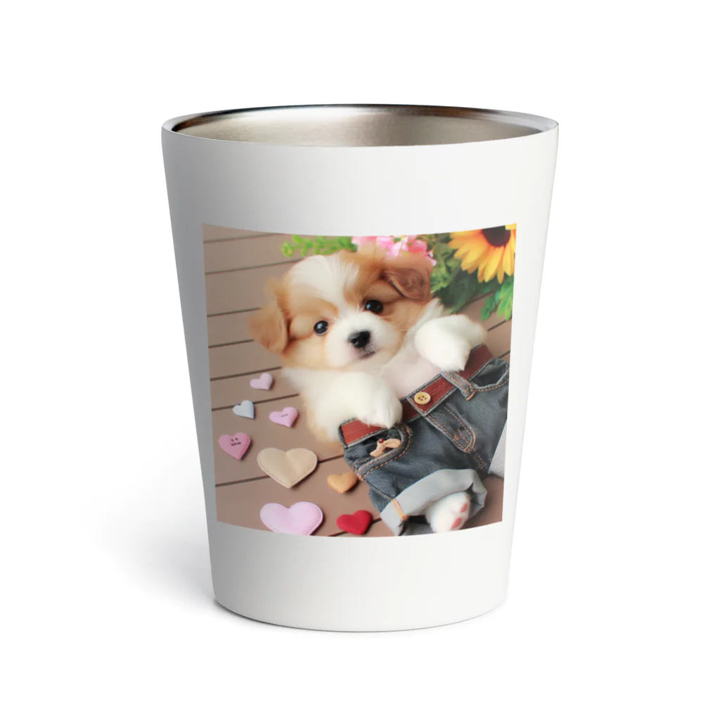 鈴木敏夫のジーパンがかわいいねー犬には　お似合いかも Thermo Tumbler