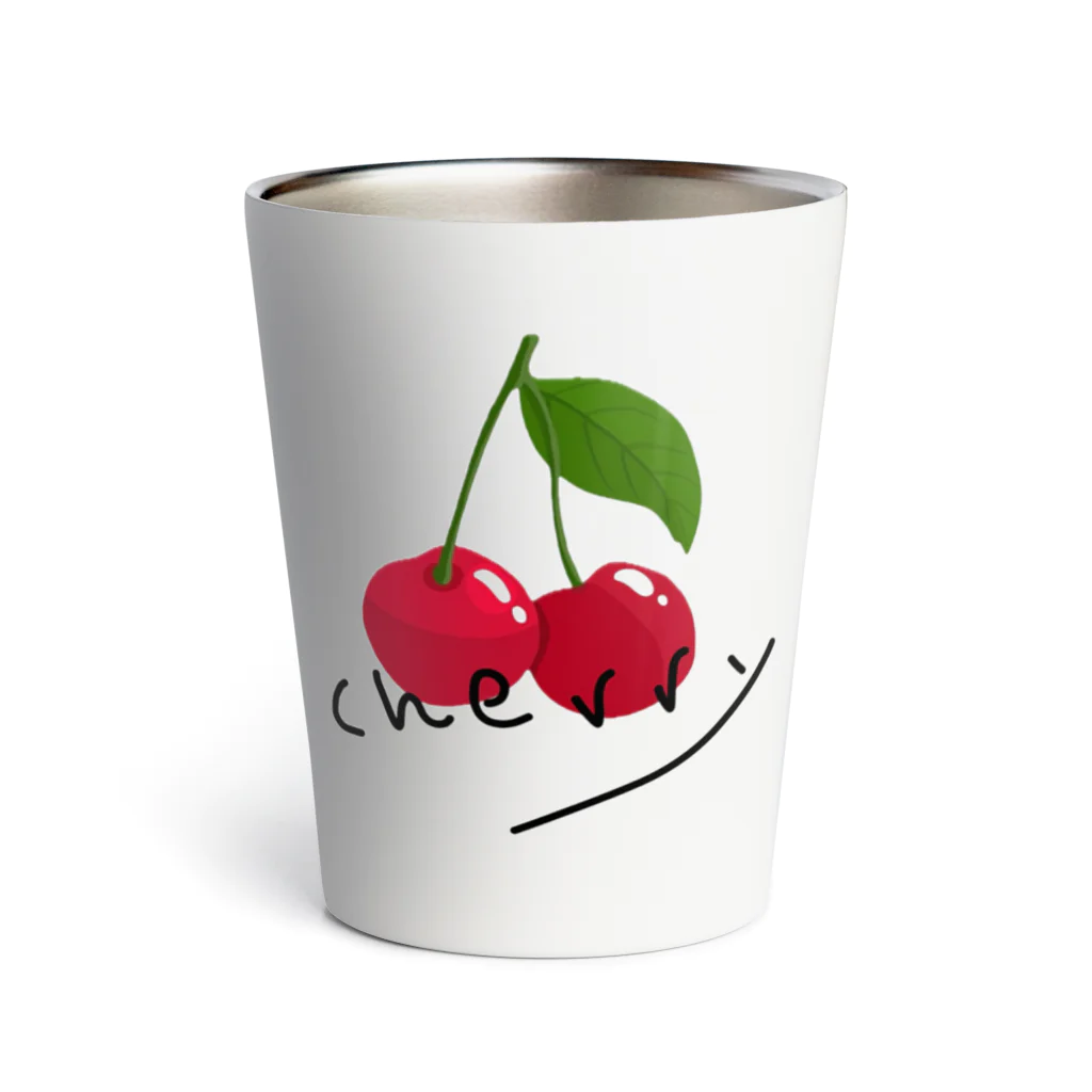 ひろ姐🍒商店のさくらんぼ（ローマ字） Thermo Tumbler