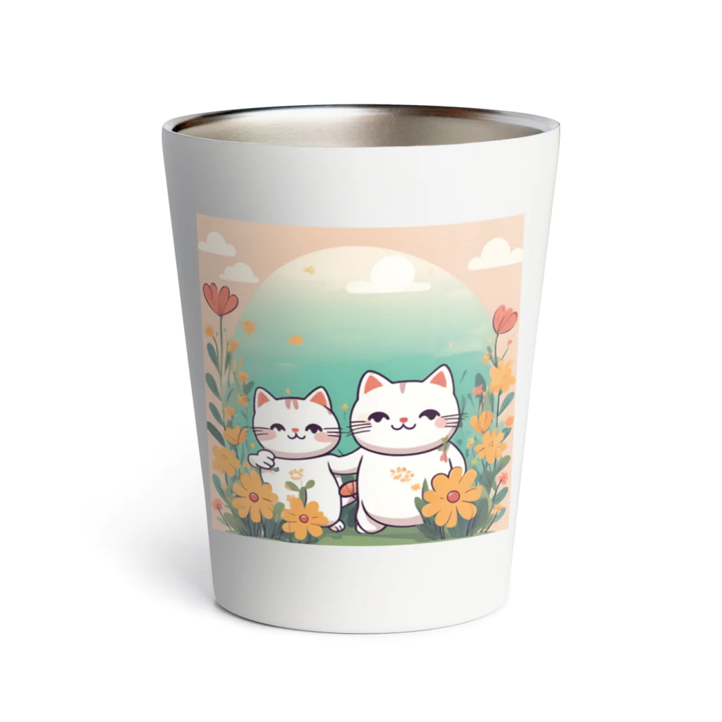 癒しの部屋🐾໒꒱のCutie cat❤︎ Thermo Tumbler