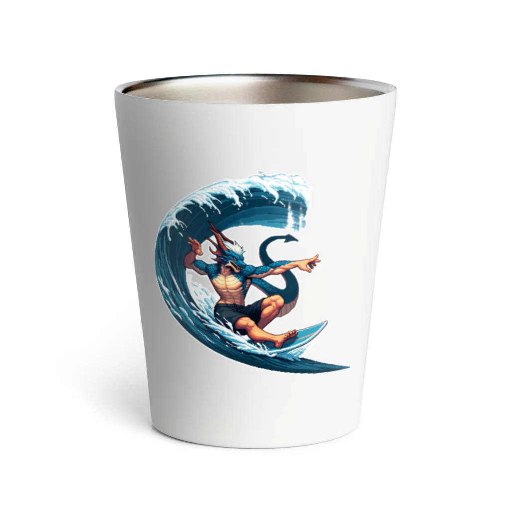 Isekai_animal_manの夏だ！ドラゴンもサーフィンだ Thermo Tumbler