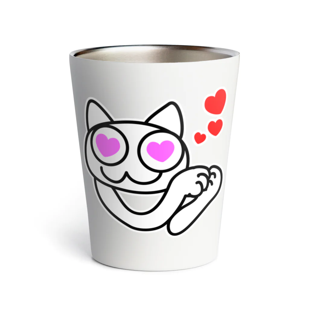 猫とカエルのらくがき帳の推しに夢中ねこ Thermo Tumbler