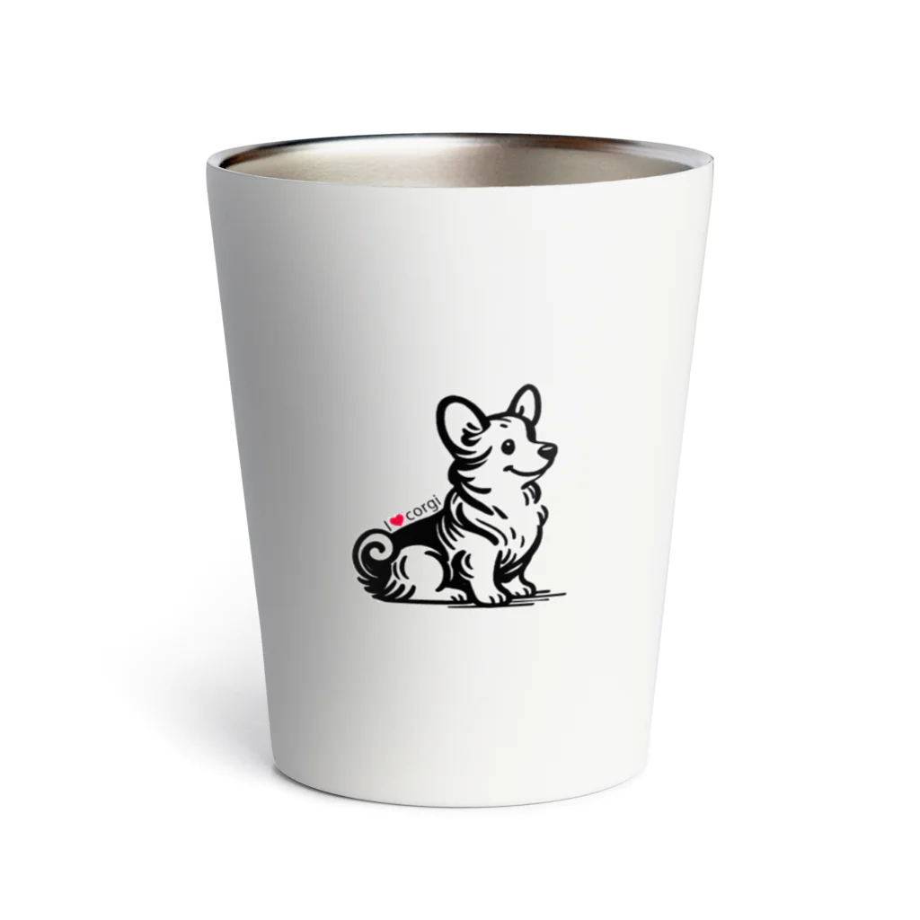 7_dog_catのコーギー Thermo Tumbler