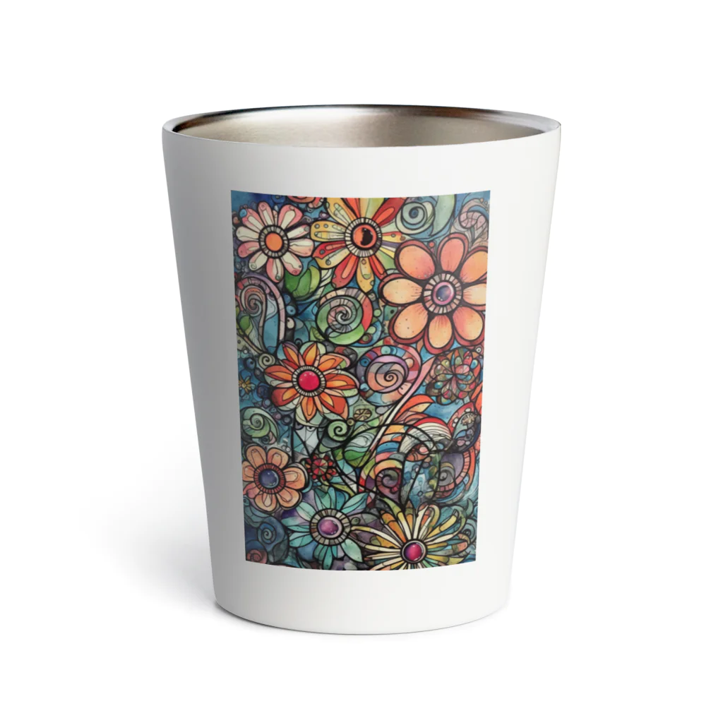 癒し屋（iyashiya）のFlowers１ Thermo Tumbler