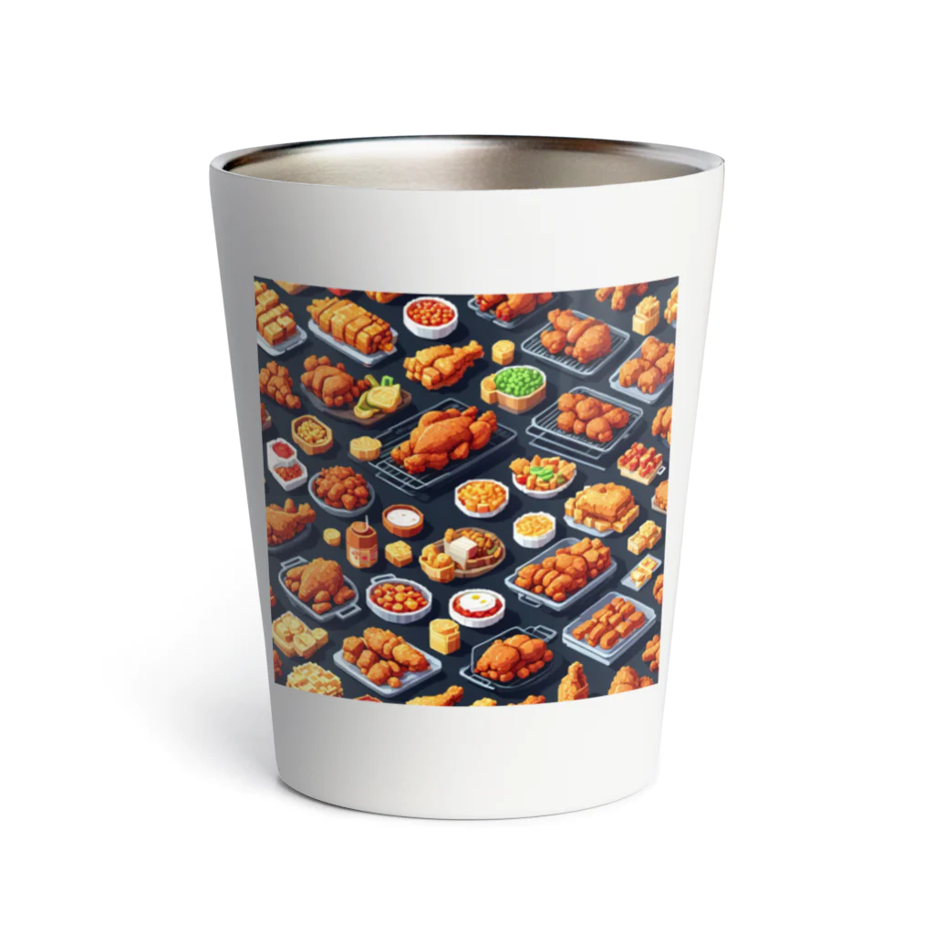 ドット絵賢者のドット絵シリーズ９チキン祭りゴージャスver. Thermo Tumbler