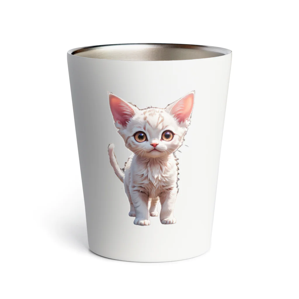 Kikimimiネコのkikimimiネコ（シロネコ） Thermo Tumbler