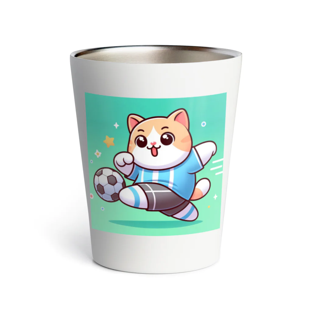 statham2865のシュートをする猫 Thermo Tumbler