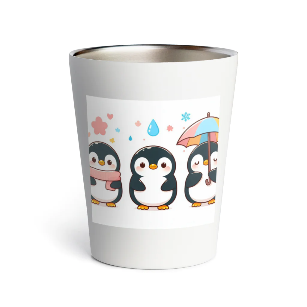 柴犬しばわんこhana873の可愛いペンギントリオ Thermo Tumbler