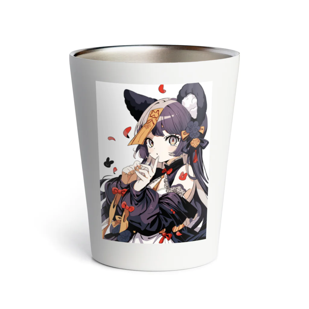 カガミモチコのキツネキョンシーちゃん Thermo Tumbler