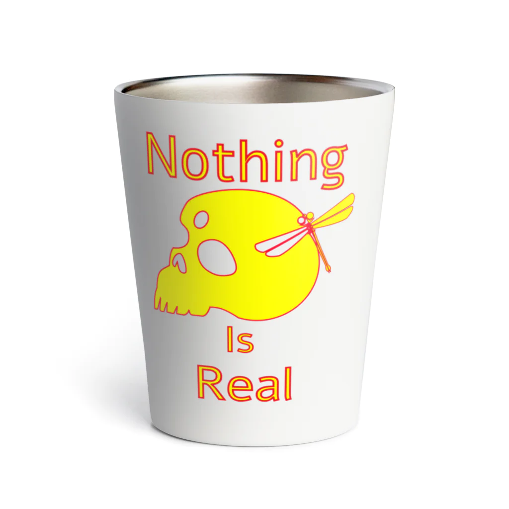 『NG （Niche・Gate）』ニッチゲート-- IN SUZURIのNothing Is Real.（黄色） Thermo Tumbler