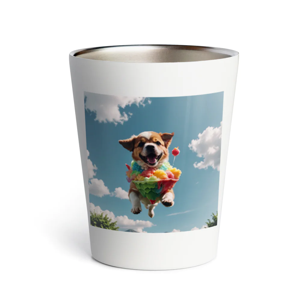 pezupezuの空飛ぶワンダフル犬 Thermo Tumbler