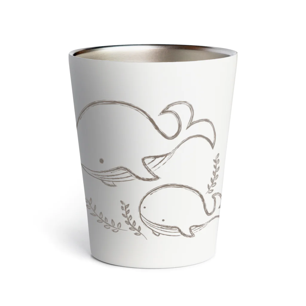 sari'sのクジラの親子 Thermo Tumbler