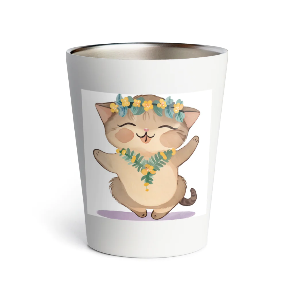 ハワイライフのアロハねこ Thermo Tumbler