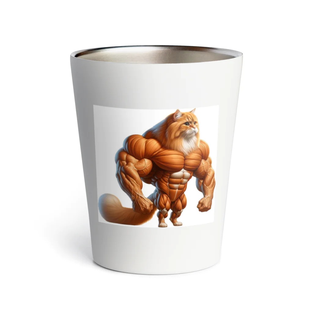 マッスルアニマルのねこマッチョ Thermo Tumbler