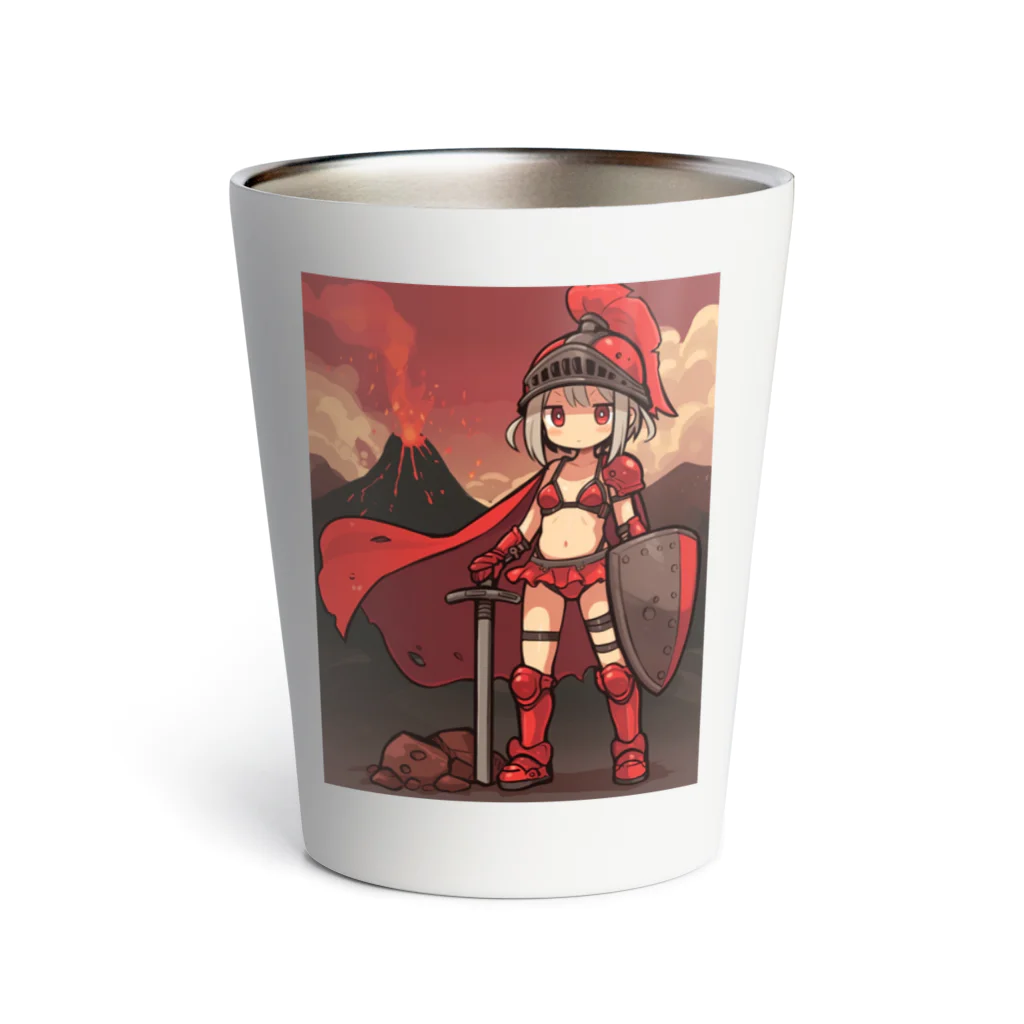 シロクマペンギンの火山の女剣士 Thermo Tumbler