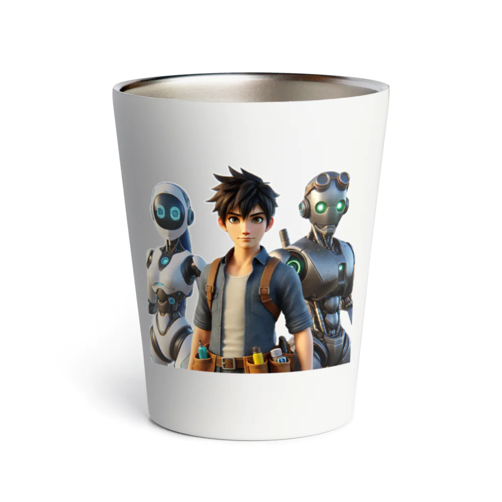 ETOWA_TOWAの未来都市のロボットたち Thermo Tumbler