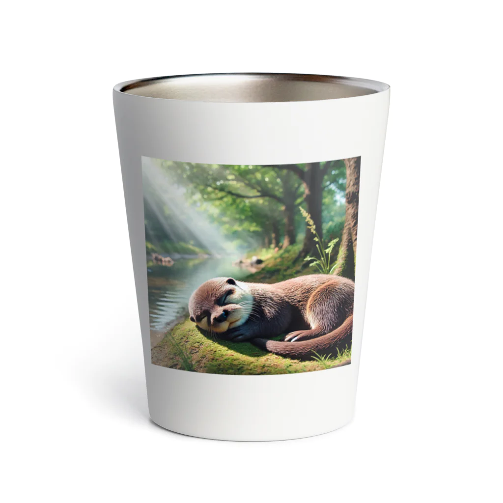 Tunakon_bのお昼寝カワウソ Thermo Tumbler