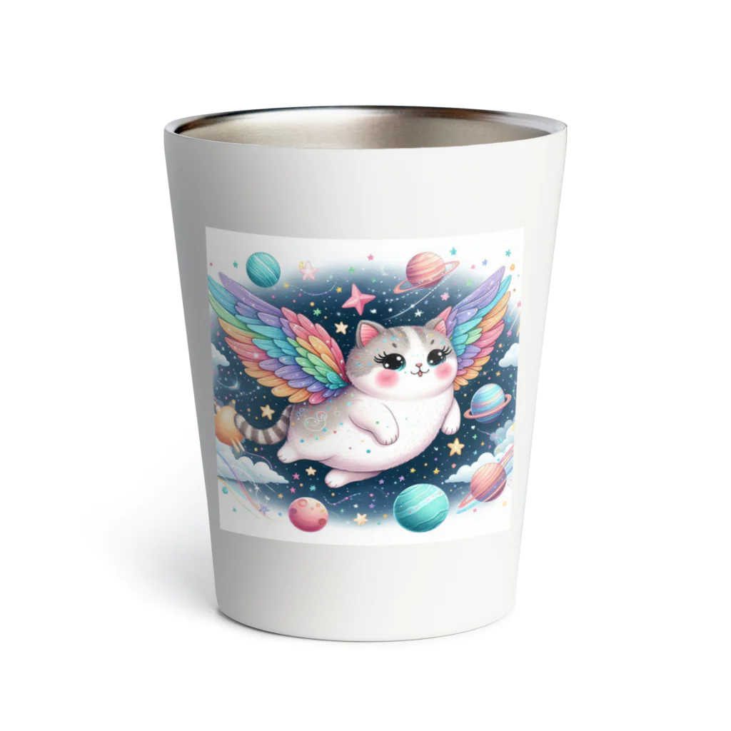 キャットパラダイス☆彡のユニ猫　宇宙空間 Thermo Tumbler