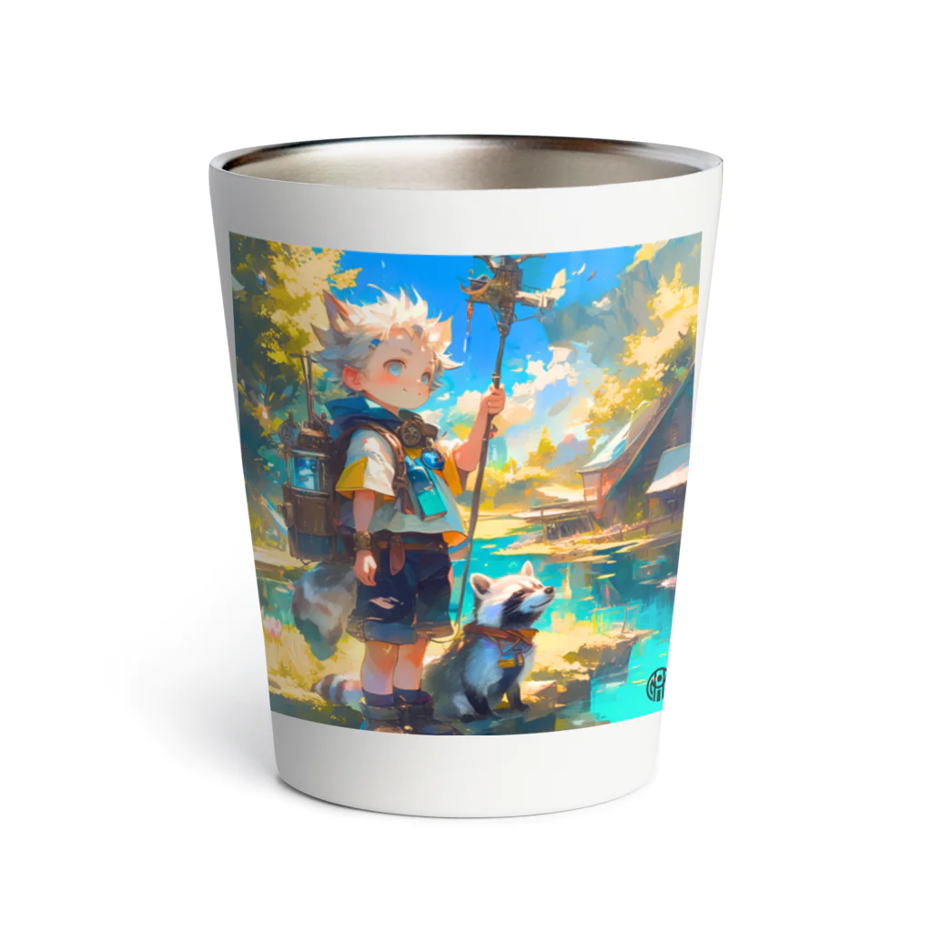 Mao's Fantasy Boxの【アライグマ】ともだちシリーズ Thermo Tumbler
