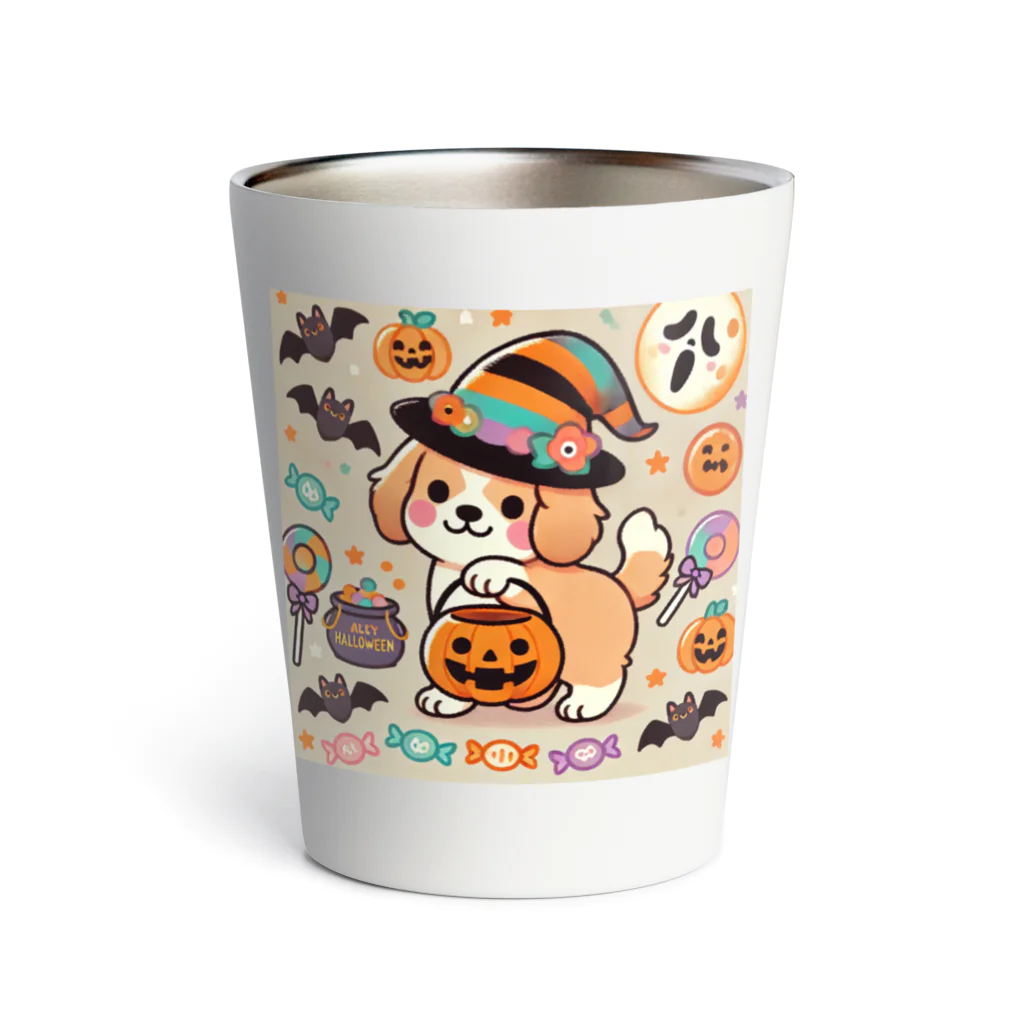 あとりえmignonのハロウィンドッグ Thermo Tumbler