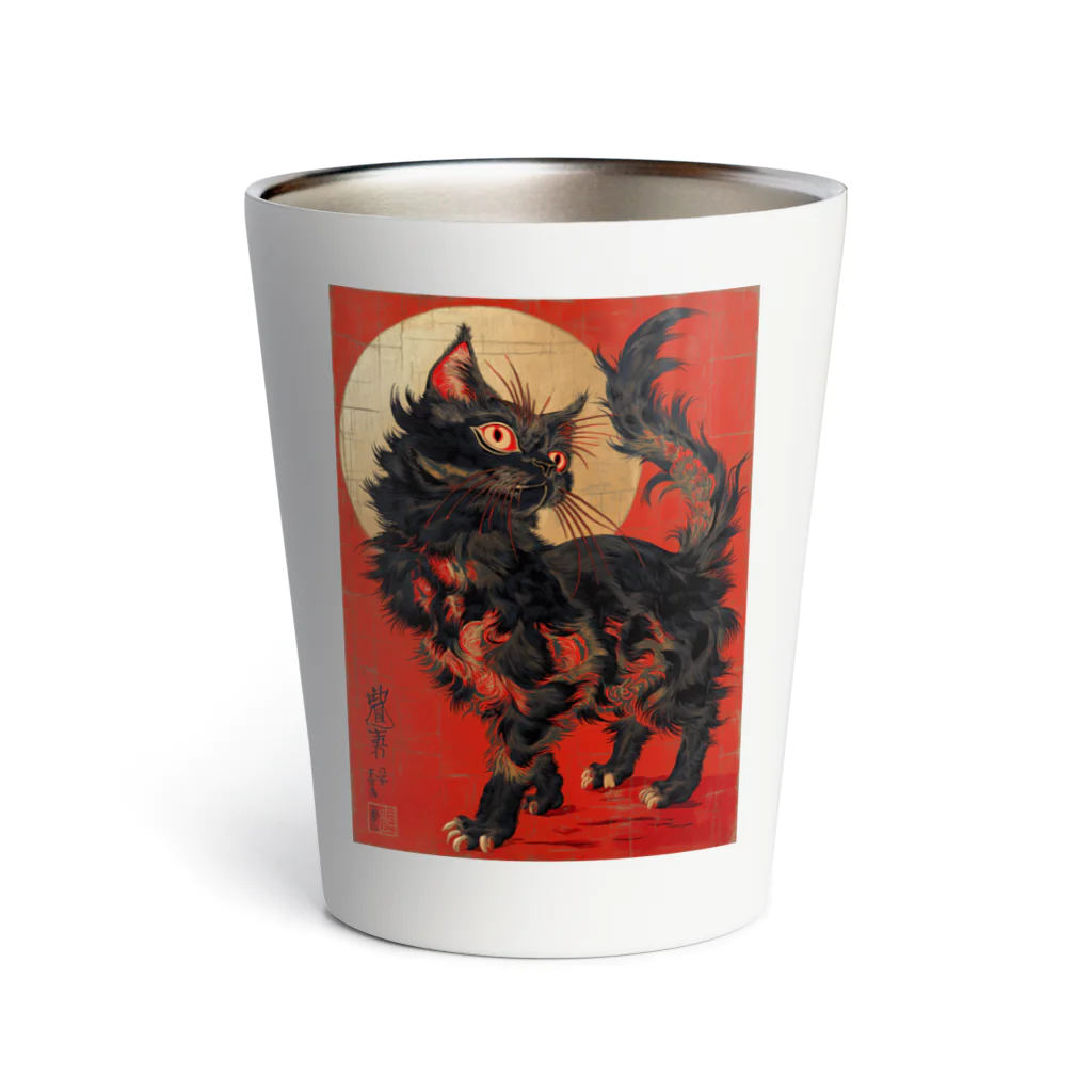 猫又庵🐈‍⬛Ukiyo-E CATのKABUKI CAT 003 Thermo Tumbler
