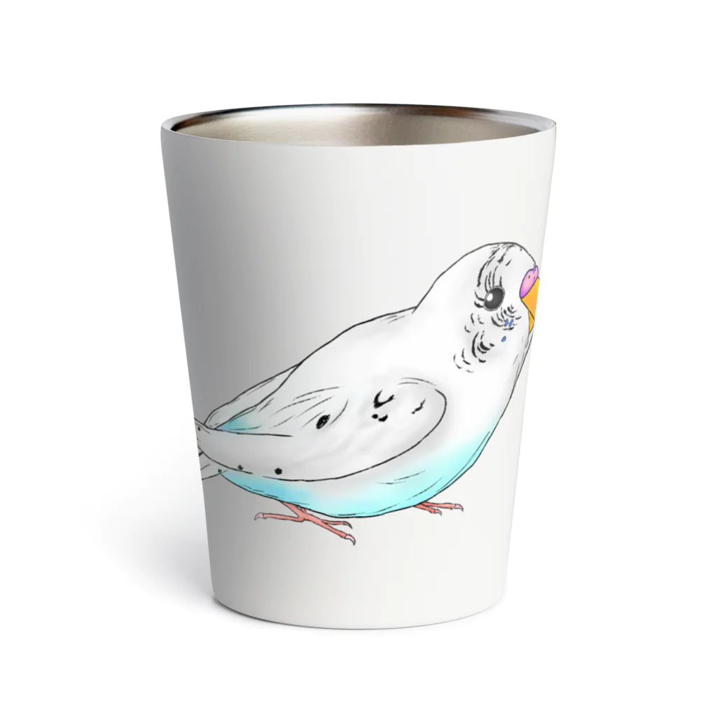 Lily bird（リリーバード）のセキセイインコのピーコちゃん Thermo Tumbler