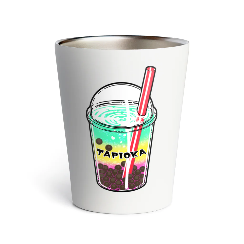 Cɐkeccooのタピオカマニア-レインボー Thermo Tumbler