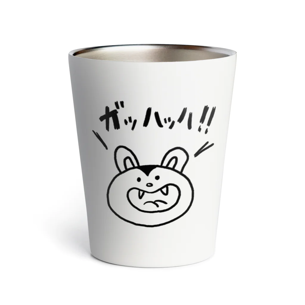 ドラキュラのうさぎの大胆に笑うドラキュラのうさぎ Thermo Tumbler