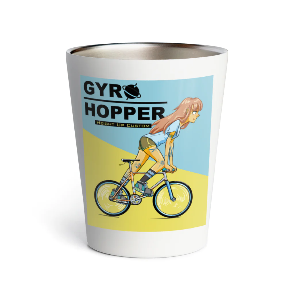 nidan-illustrationのGYRO HOPPER (inked fixie girl) サーモタンブラー