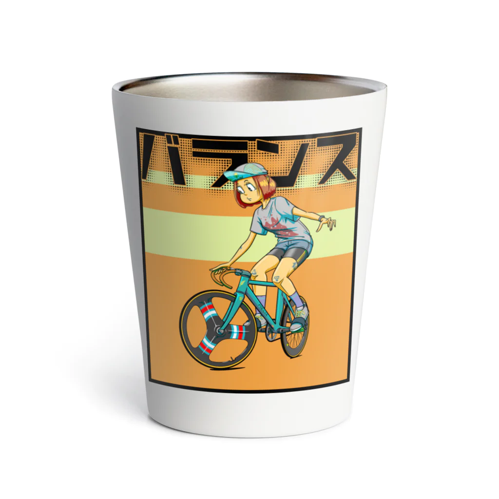 nidan-illustrationのバランス (inked fixie girl) Thermo Tumbler