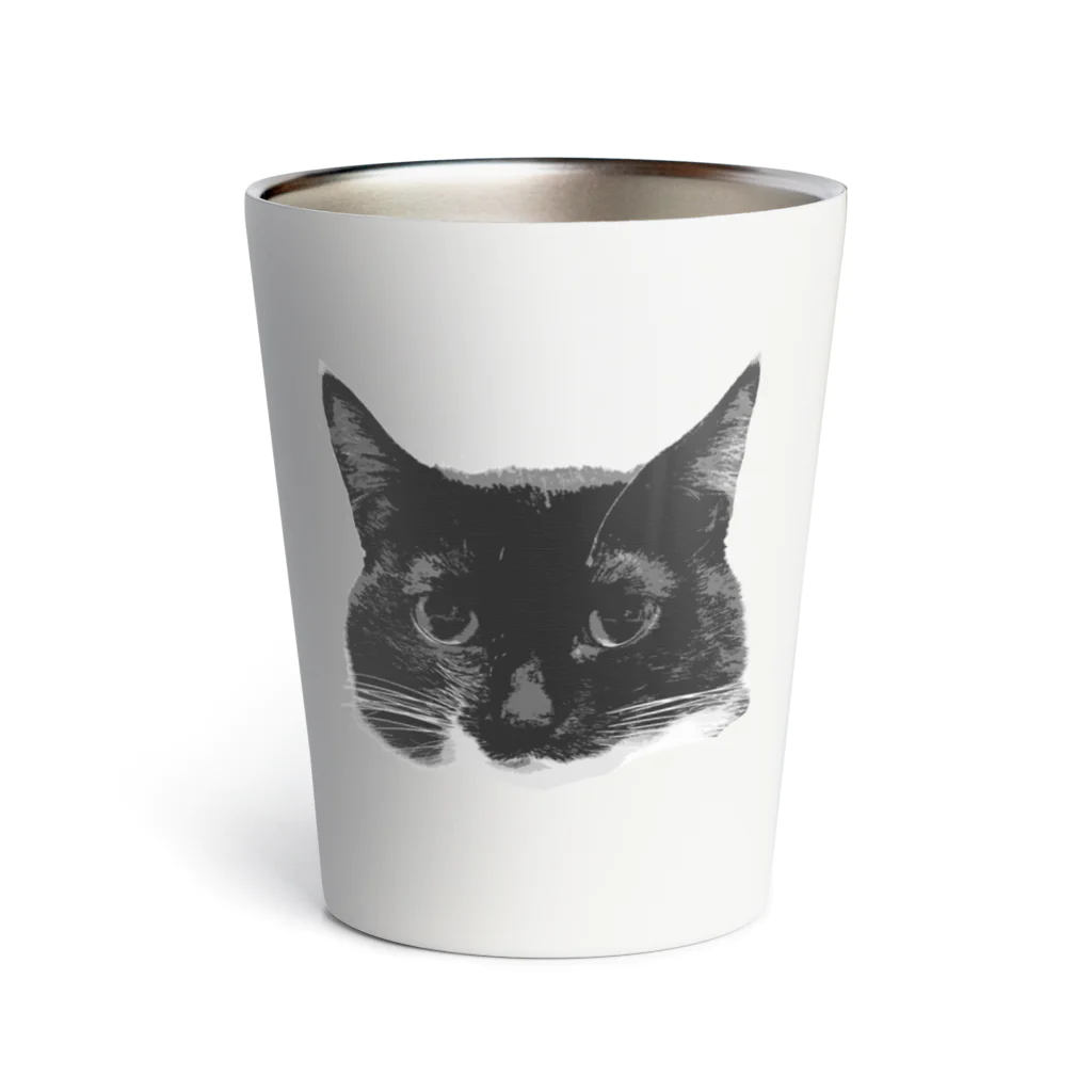 SHOP_KEMURIの白黒猫シリーズ Thermo Tumbler