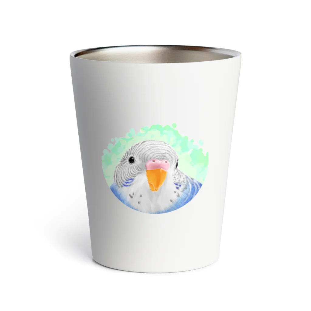 まめるりはことりのセキセイインコ　オパーリン【まめるりはことり】 Thermo Tumbler