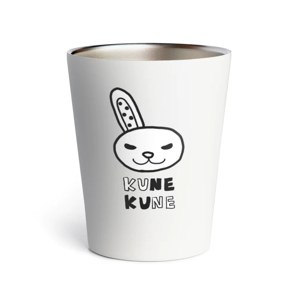 kune-kuneのくろたまウサギ　クネクネTシャツ Thermo Tumbler