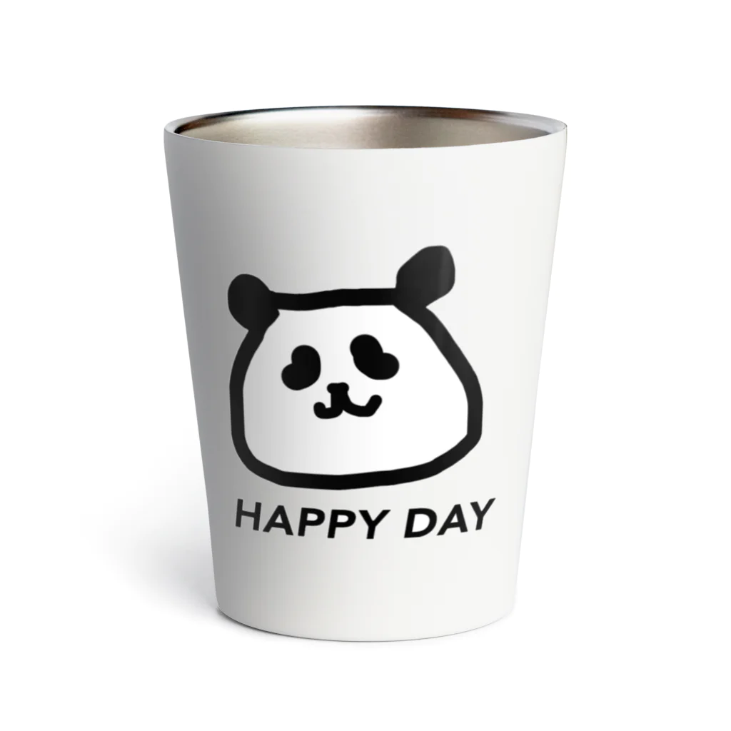 HAPPY DAYの頭が平らなパンダ^^ Thermo Tumbler