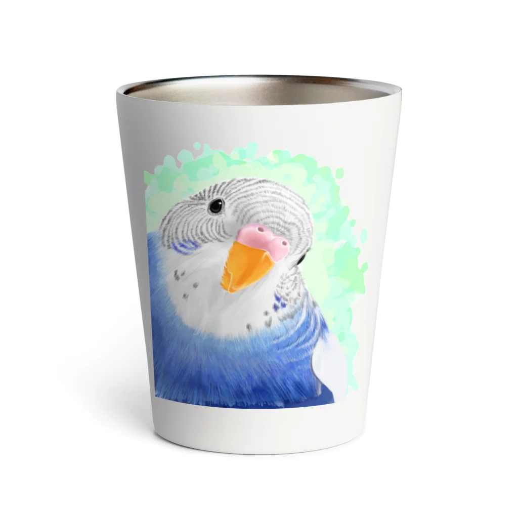 まめるりはことりのセキセイインコ　オパーリン大【まめるりはことり】 Thermo Tumbler