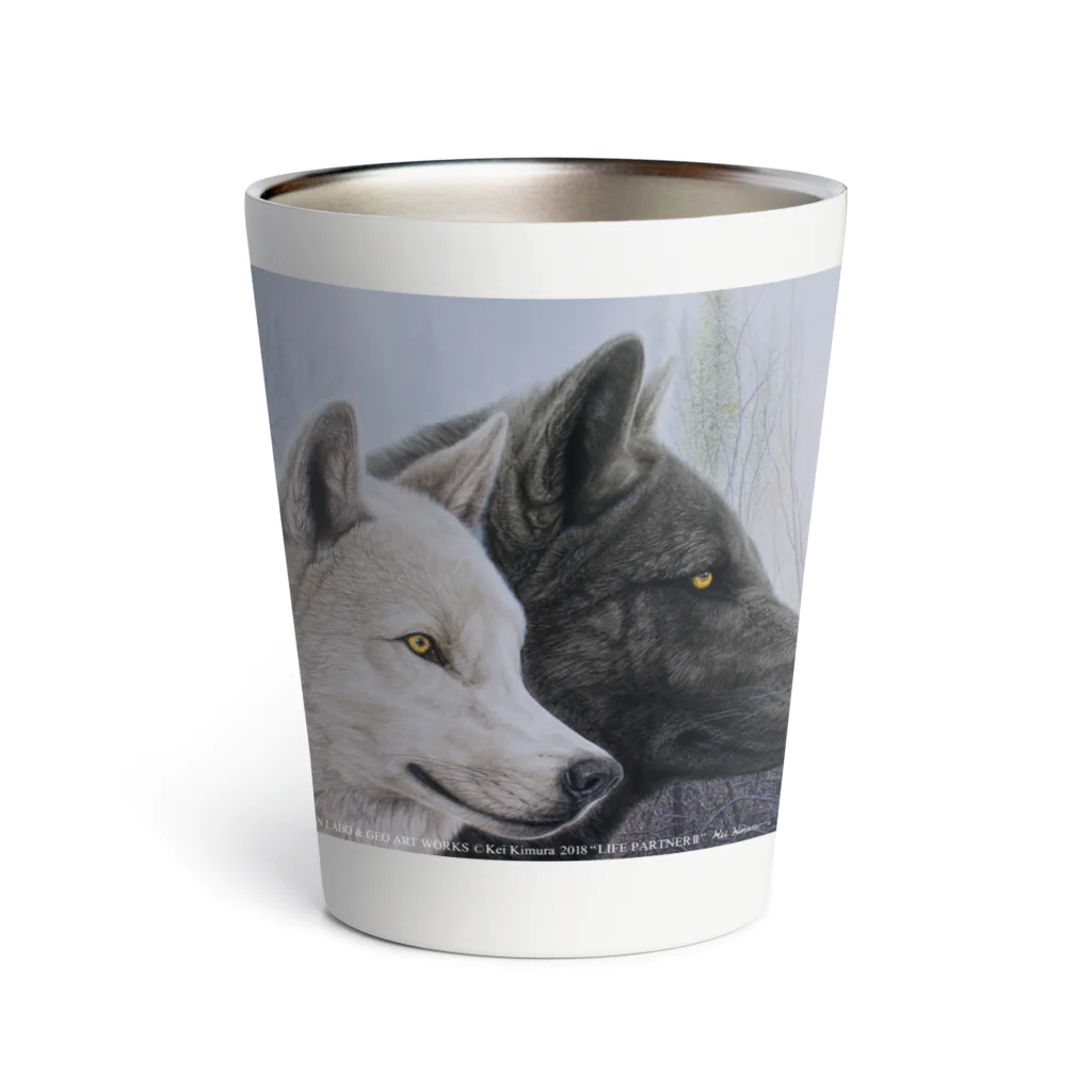 アラスカ野生動物画家きむらけいのLIFE PARTNER Ⅱ Thermo Tumbler