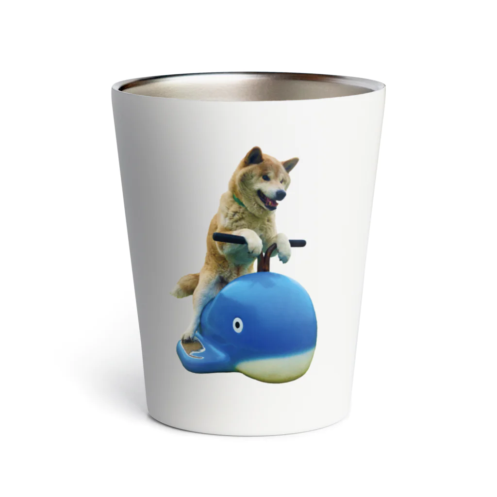 愛犬太郎のグッズのクジラに乗った太郎【柴犬】 Thermo Tumbler