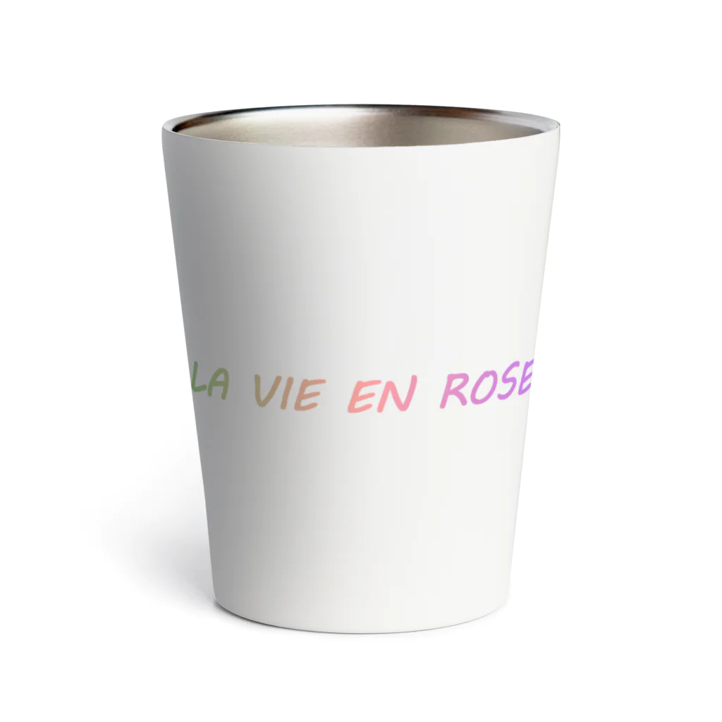 ナッスンロールの【バラ色の人生】LA VIE EN ROSE Thermo Tumbler