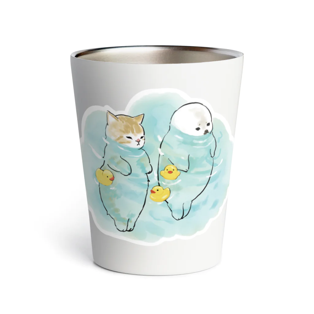 mofusandの海とにゃんこ Thermo Tumbler