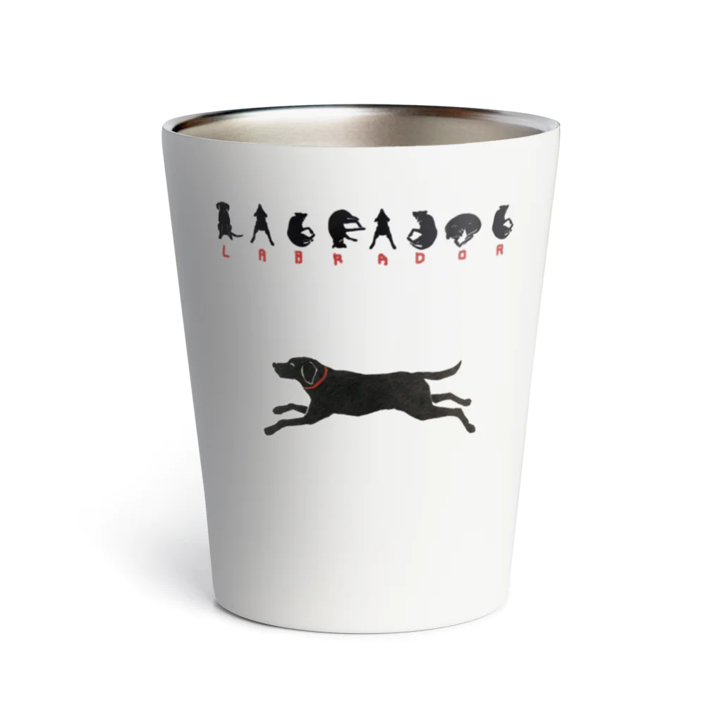 DOGLABのラブラドール　犬文字 Thermo Tumbler